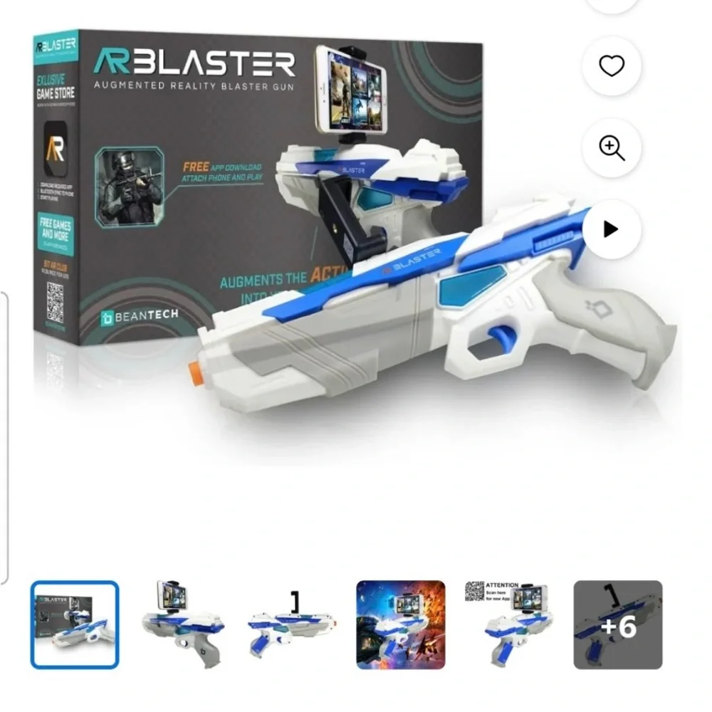 Augmented Reality Gun - White and Blue